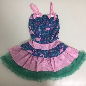 Flamingo cute boutique tutu layered dress